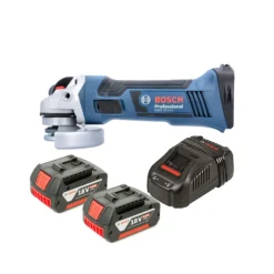 Bosch GWS 18 V-LI Cordless Angle Grinder 115mm With 2 X 5.0Ah Batteries & Charger