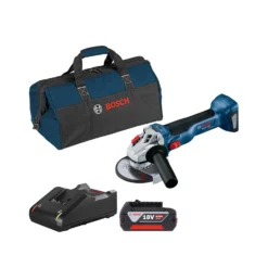 Bosch GWS 18V-10 Cordless Brushless 115mm Angle Grinder With 1 X 4.0Ah Battery, Charger & Tool Bag