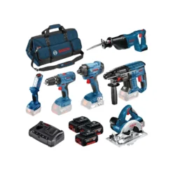 Bosch 0615990K9C 18V Light Series Heavy Duty 6 Piece Kit