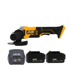 JCB 21-18AG-B 18V Li-ion 4.5" Cordless Angle Grinder 115mm With 2 X 4.0Ah Batteries & Charger