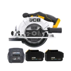 JCB 21-18CS-B 18V Cordless 165mm Circular Saw With 2 X 4.0Ah Batteries & Charger