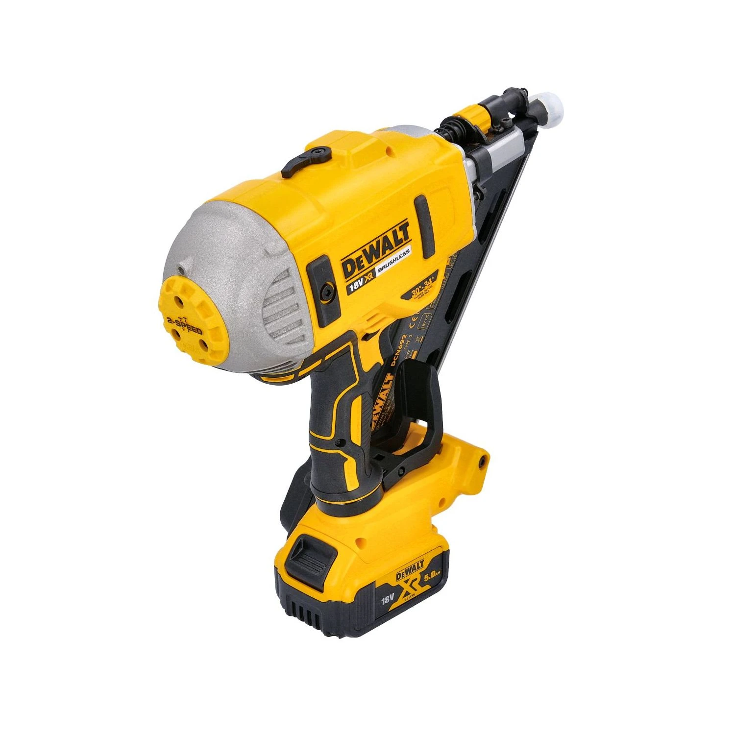 Dewalt DCK264P2 18V XR Li-ion Brushless Nailer Twin Pack With 2 X 5.0Ah Batteries, Charger & Case - Image 9