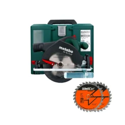 Metabo KS 18 LTX57 18V Cordless 165mm Circular Saw With 2 X 28 Teeth Saw Blades & MetaBOX