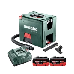 Metabo AS 18 L PC 18V Li-ion L-Class Vacuum Cleaner With 2 X 5.5Ah Batteries & Charger