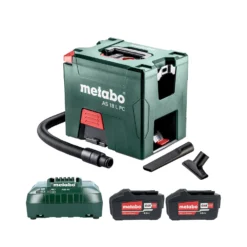 Metabo AS 18 L PC 18V Li-ion L-Class Vacuum Cleaner With 2 X 4.0Ah Batteries & Charger