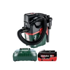 Metabo AS18 HEPA PC COMPACT 18V L Class HEPA Filter Cordless Wet & Dry Vacuum Cleaner With 1 X 5.5Ah Battery & Charger