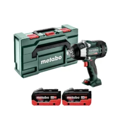Metabo SSW 18 LTX 1750 BL 18V Cordless Brushless 3/4" Impact Wrench With 2 X 5.5Ah Batteries & MetaBox