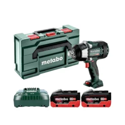 Metabo SSW 18 LTX 1750 BL 18V Cordless Brushless 3/4" Impact Wrench With 2 X 5.5Ah Batteries, Charger & MetaBox