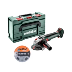 Metabo WVB 18 LT BL 11-115 Quick 18V Cordless Brushless 115mm Angle Grinder With 10 X Cutting Discs & MetaBox