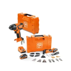 Fein AMM 500 Max Top 18V Multi-Tool & ASCD 18-200 W4 Impact With 2 X 3.0Ah Batteries, Charger & Cases