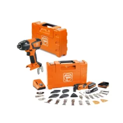 Fein AMM 700 Max Top 18V Multi-Tool & ASCD 18-200 W4 Impact With 2 X 3.0Ah Batteries, Charger & Cases