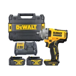 DeWalt DCF891 18V XR Cordless Brushless Hog Ring Anvil Impact Wrench With 2 X 4.0Ah Batteries, Charger & Case