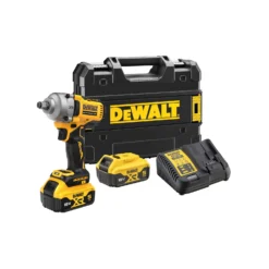 DeWalt DCF891P2T 18V XR Brushless 1/2" Compact High Torque Hog Ring Impact Wrench With 2x 5.0Ah Batteries, Charger & Case