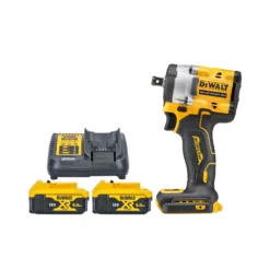 DeWalt DCF921 18V XR Cordless Brushless 1/2" Hog Ring Impact Wrench With 2 X 5.0Ah Batteries & Charger