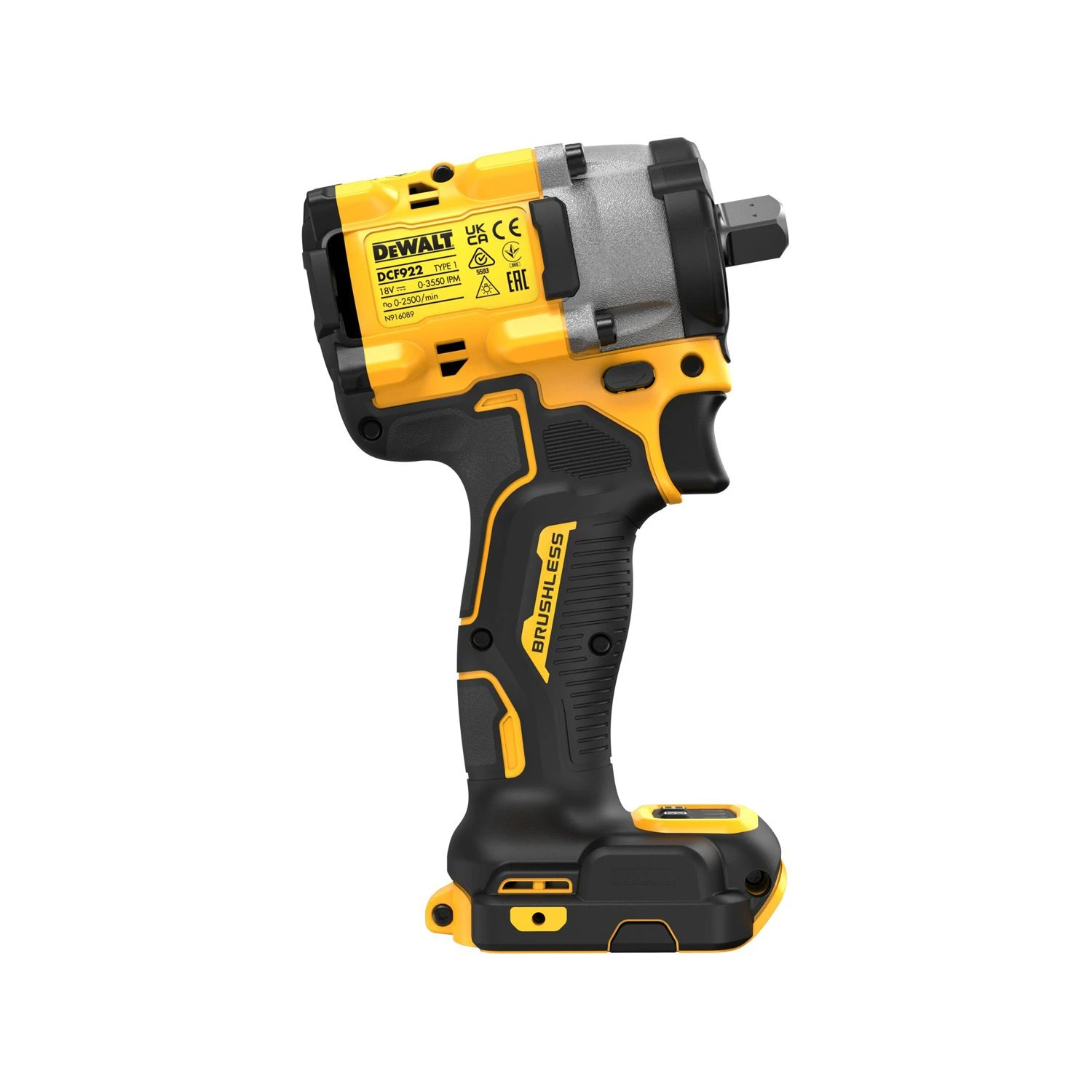 DeWalt DCF922 18V XR Cordless Brushless 1/2" Detent Pin Impact Wrench With 1 X 5.0Ah Battery & Charger - Image 6