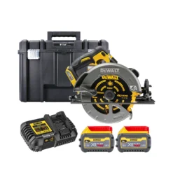 DeWalt DCS578T2 54V XR Cordless Brushless FlexVolt 190mm Circular Saw With 2 X 6.0Ah Batteries, Charger & Case