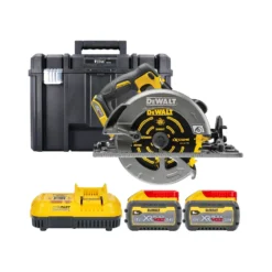 Dewalt DCS579X2 54V XR Flexvolt Cordless Brushless 190mm Circular Saw With 2 X 9.0Ah Batteries, Charger & Case