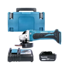 Makita DGA452 18V 115mm Cordless Angle Grinder With 1 X 6.0Ah Battery, Charger & Case