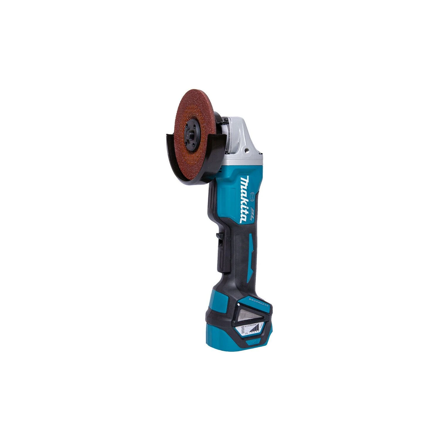 Makita DGA517 18V BL Grinder + 2 X 5.0Ah Batteries & Charger - Image 4