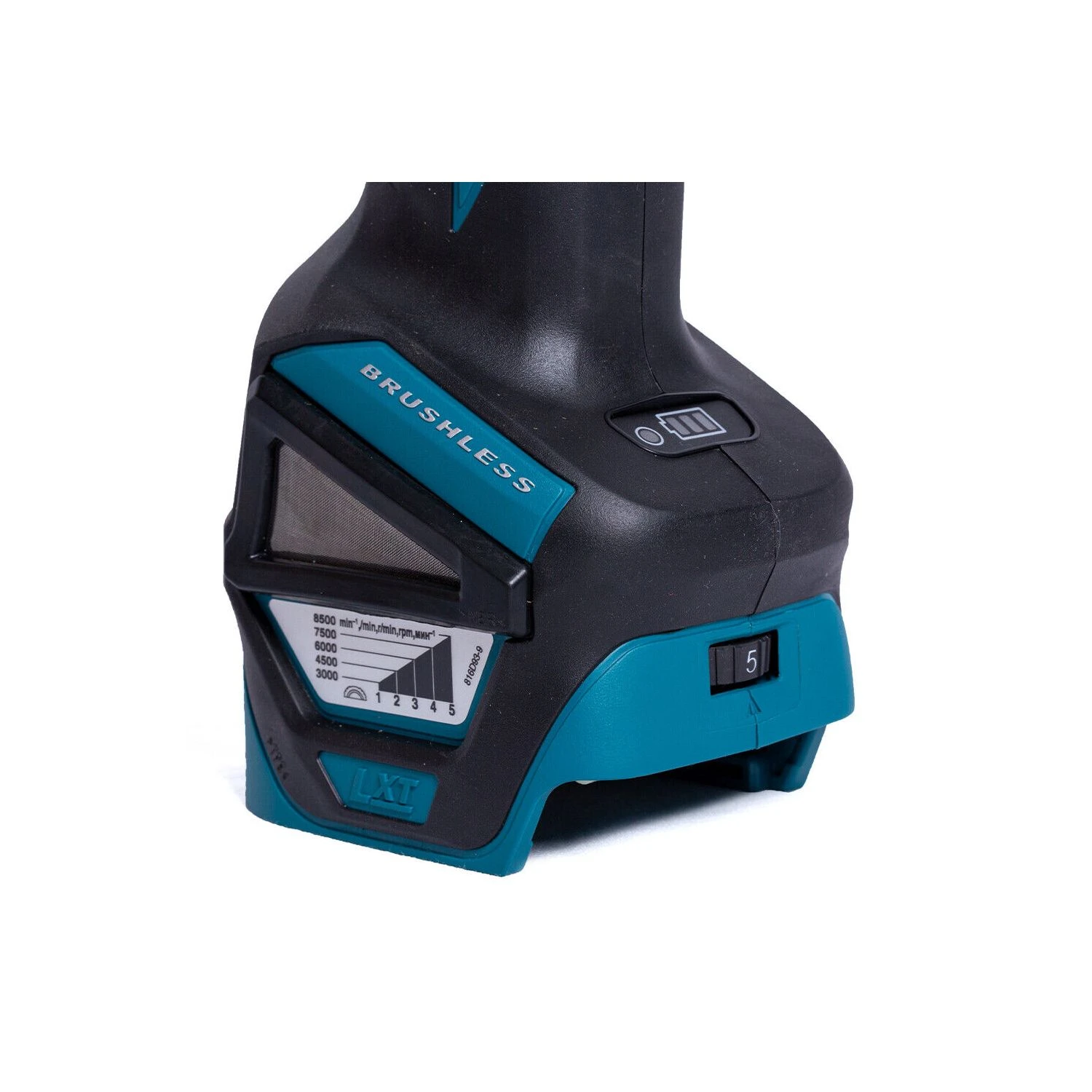 Makita DGA517 18V BL Grinder + 2 X 5.0Ah Batteries & Charger - Image 11