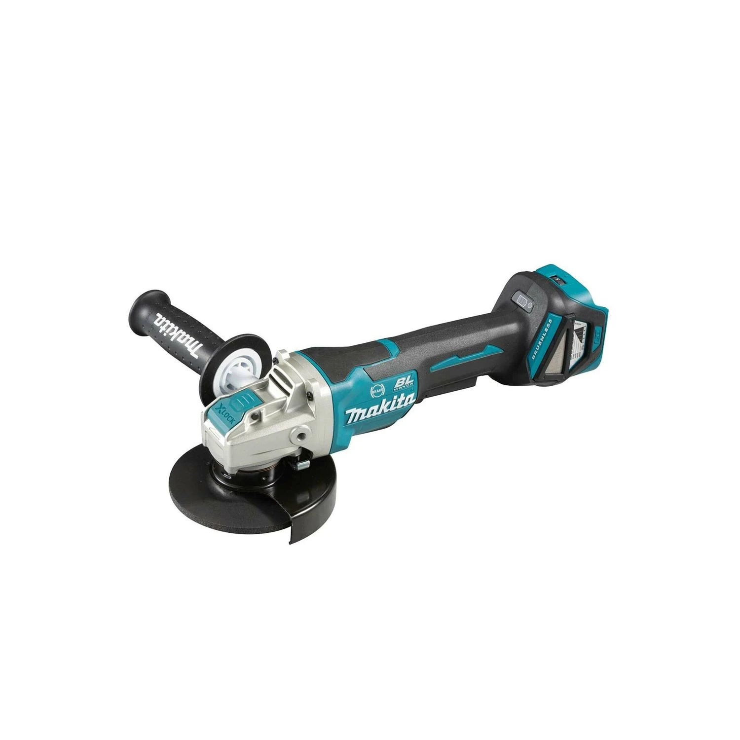 Makita DGA519 18V Brushless X-Lock Angle Grinder With 2 X 3.0Ah Batteries, Charger & Case - Image 2