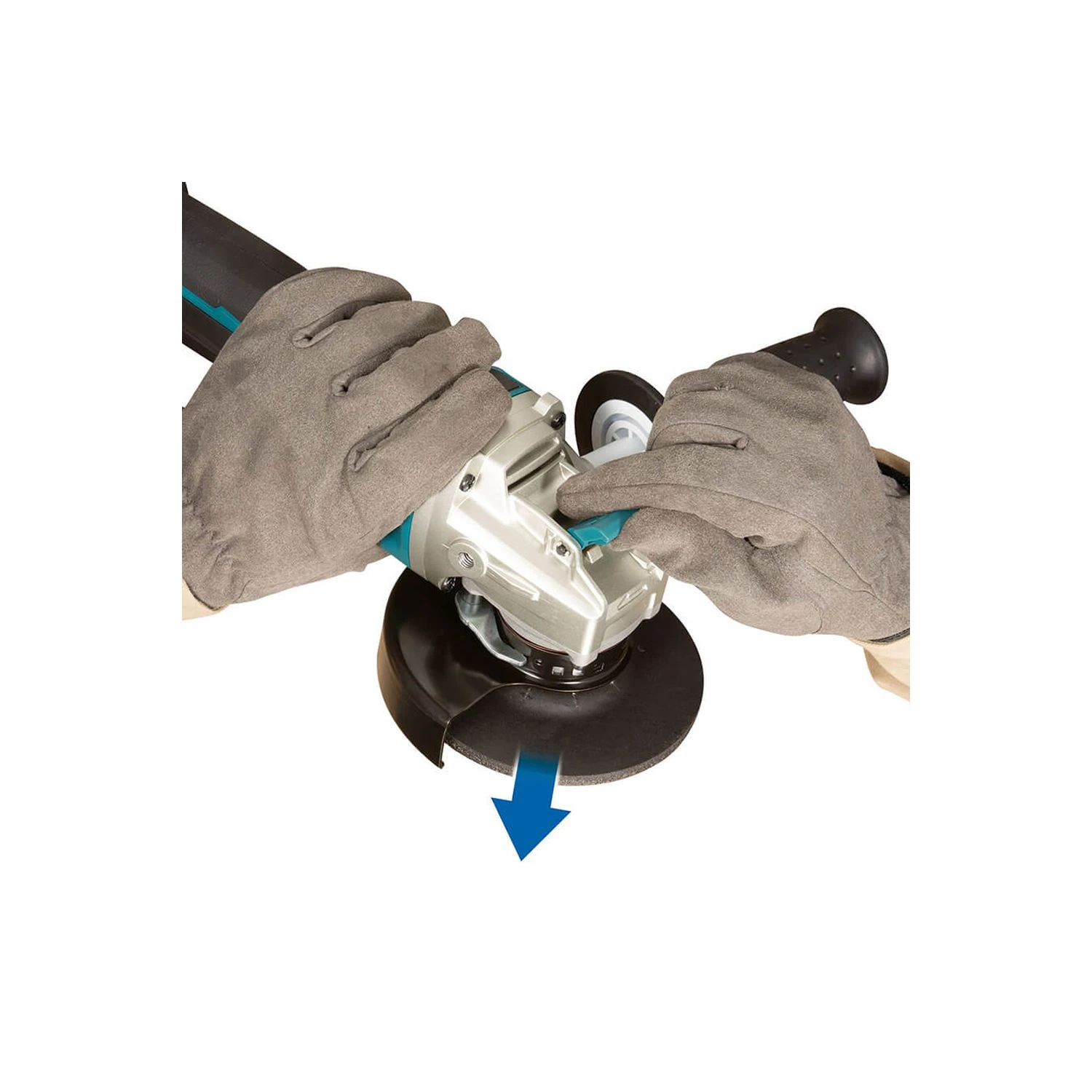 Makita DGA519 18V Brushless X-Lock Angle Grinder With 2 X 3.0Ah Batteries, Charger & Case - Image 3