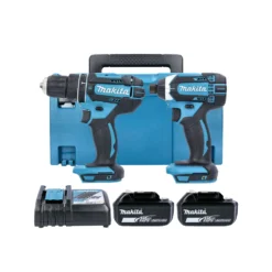 Makita DLX2131MJ 18V 2-Speed Combi Drill & Impact Driver Twin Pack With 2 X 4.0Ah Batteries, Charger & Case