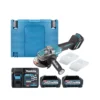 Makita GA043GD201 40Vmax XGT X-Lock Cordless Brushless 115mm Paddle Switch Angle Grinder With 2 X 2.5Ah Batteries, Charger & Case