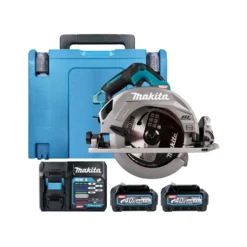 Makita HS004GD201 40Vmax XGT Cordless Brushless 190mm Circular Saw With 2.5Ah Batteries, Charger & Case