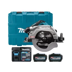 Makita HS009GT201 40Vmax XGT AWS 235mm Cordless Brushless Circular Saw With 2 X 5.0Ah Batteries, Charger & Case