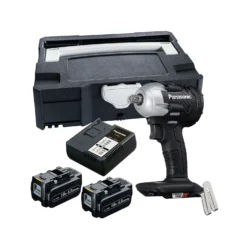 Panasonic PAN75A8LJ 18V Cordless 1/2" Impact Wrench & Case 2 X 5.0Ah Batteries, Charger & Systainer Case