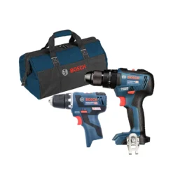 Bosch GSB 18 V-55 Brushless Combi Drill & GSR 12V-20 Drill Driver Twin Pack With Tool Bag (Without Battery & Charger)