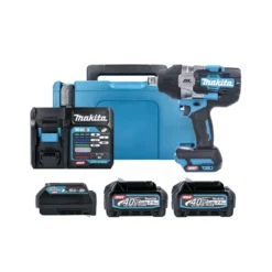 Makita TW001GD202 40Vmax XGT Cordless Brushless Impact Wrench With 2 X 2.5Ah Batteries, Charger, Adaptor & Case